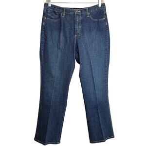 Lee Comfort Waistband Womens Jeans Size 16P Blue Cotton Spandex Straight Leg